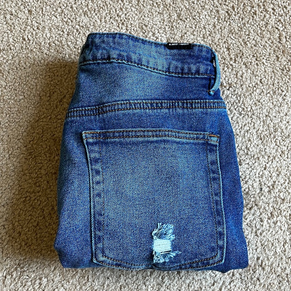 Almost Famous high rise distressed jeans